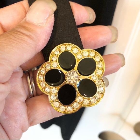 Vintage St. John Dress, Black, Size 10 - Picture 6 of 10